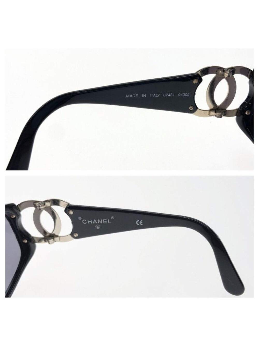 Chanel Coco Mark Sunglasses 02461 94305 Gold Black - Picture 5 of 8